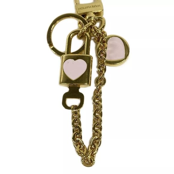 100% Authentic LOUIS VUITTON GP Metal Enameled Heart Gold Bag Charm - Picture 4 of 5